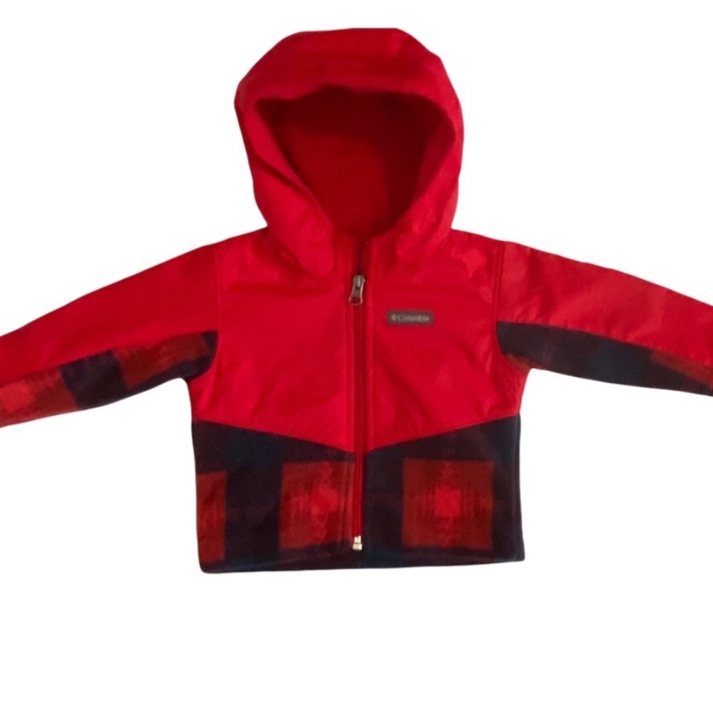 Columbia Steens Mountain Infant Baby Full Zip Hooded Plaid Jacket 6-12M